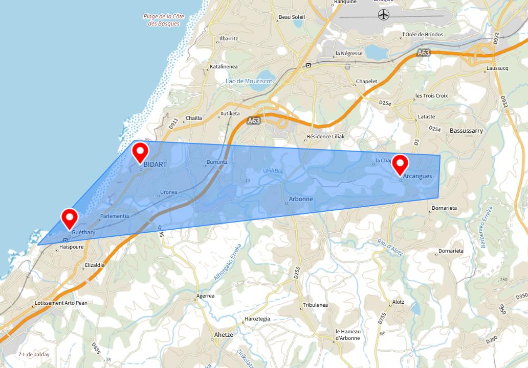 zones d’intervention d’une conciergerie à Bidart et alentours