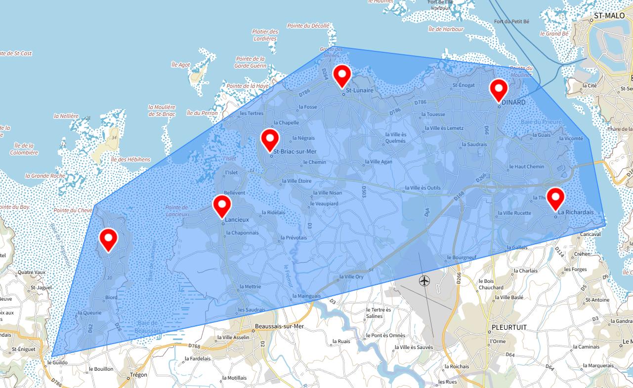 zones d’intervention d’une conciergerie à Dinard et alentours