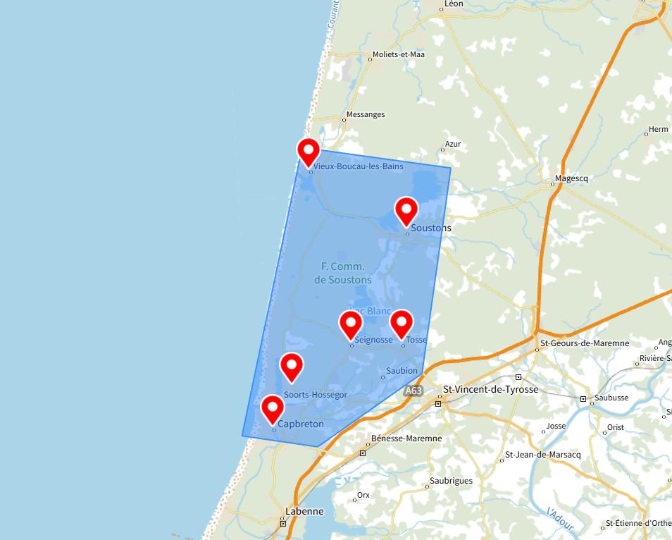 zones d’intervention d’une conciergerie à Hossegor et alentours