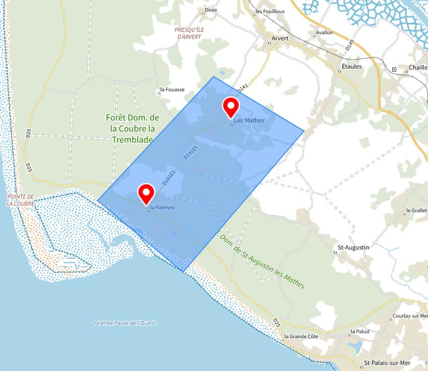 zones d’intervention d’une conciergerie à La Palmyre et alentours