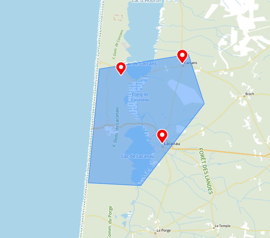 zones d’intervention d’une conciergerie à Lacanau et alentours