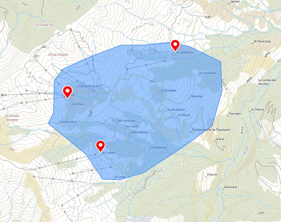 zones d’intervention d’une conciergerie au Corbier et alentours