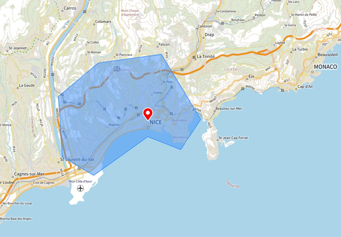 zones d’intervention d’une conciergerie à Nice et alentours