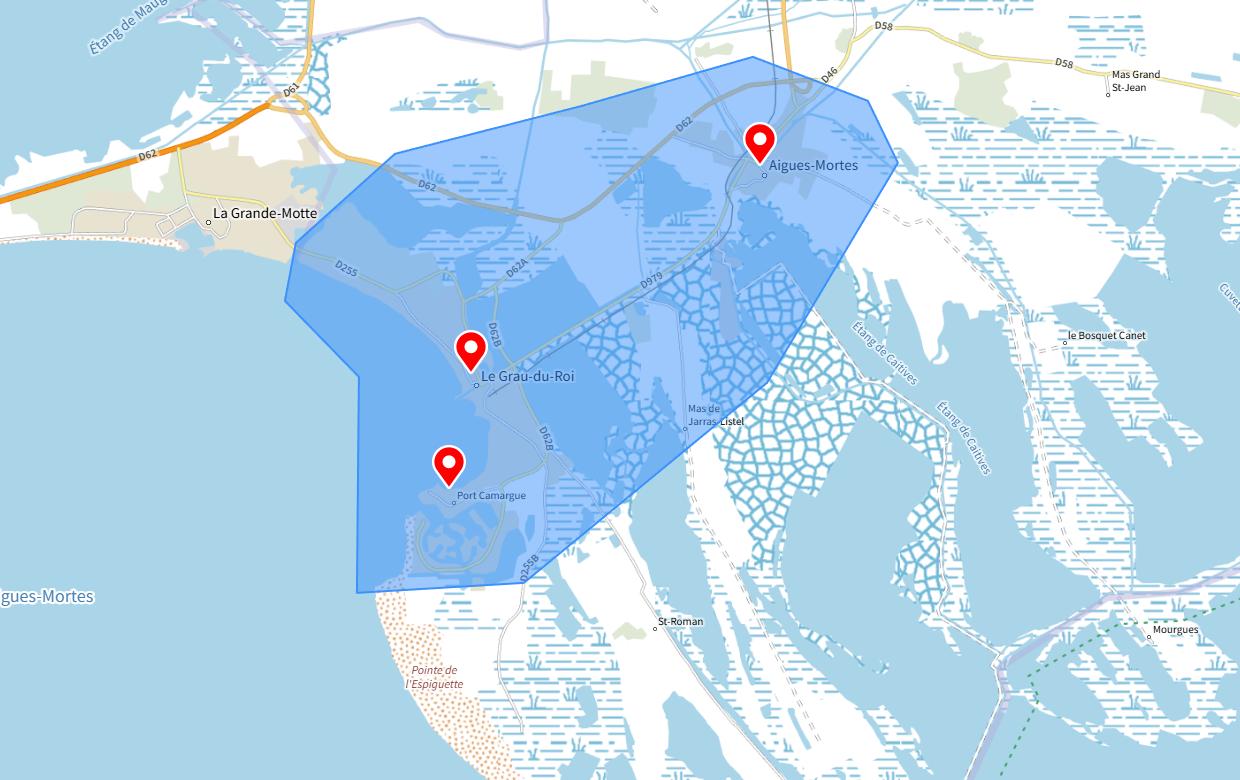 zones d’intervention d’une conciergerie à Port Camargue et alentours