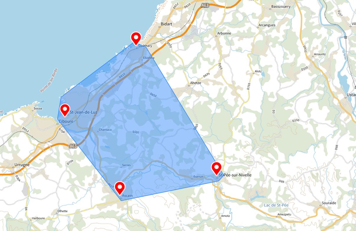 zones d’intervention d’une conciergerie à Saint-Jean-de-Luz et alentours