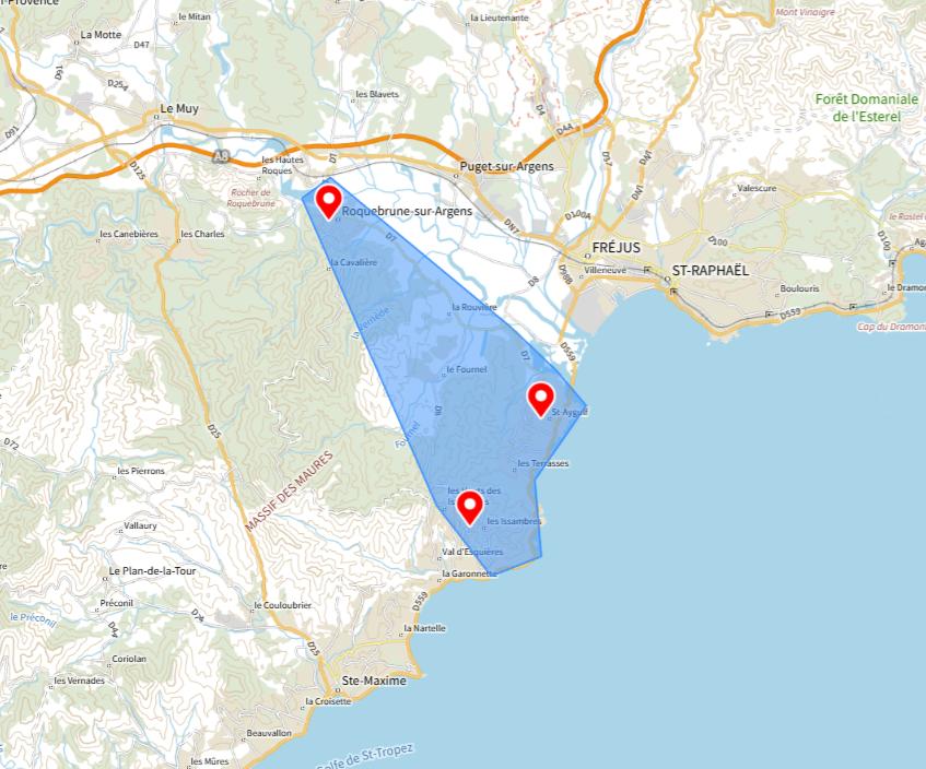 zones d’intervention d’une conciergerie à Saint-Aygulf et alentours