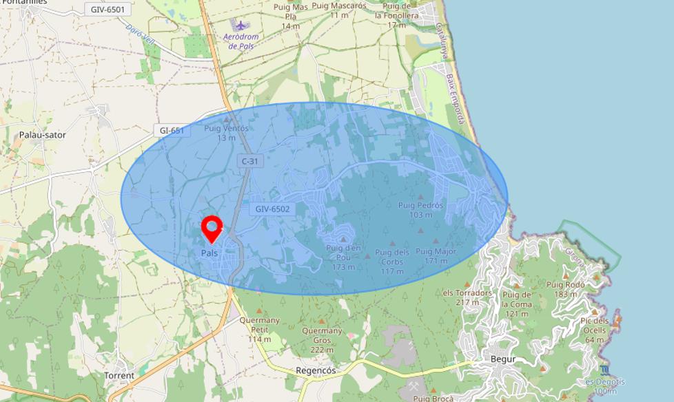 zonas de servicio de gestión de propiedades en Pals y alrededores