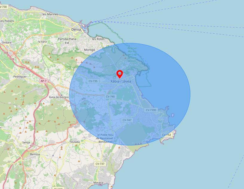 property management service areas in Jávea and nearby locations