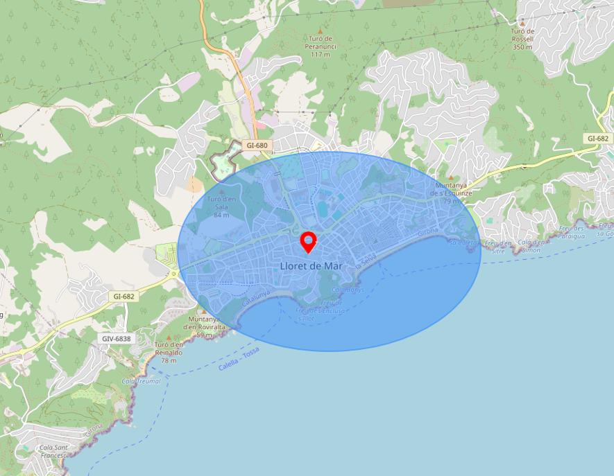 zonas de servicio de gestión de propiedades en Lloret de Mar y alrededores