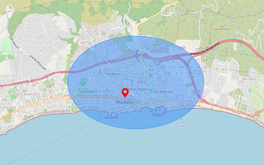 zonas de servicio de gestión de propiedades en Marbella y alrededores