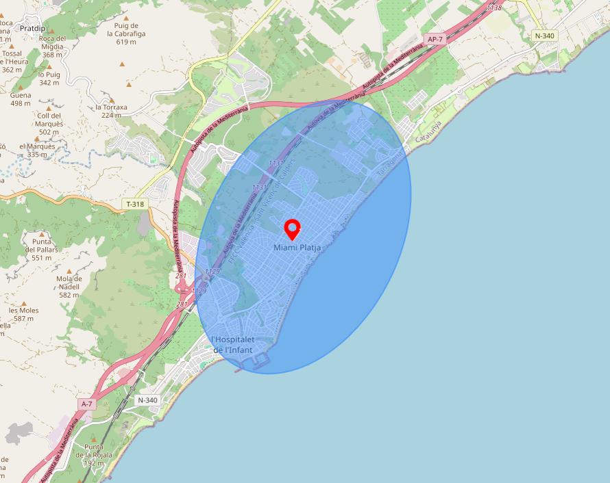 property management service areas in Miami Platja and nearby locations