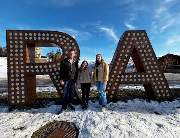 team from local property management office in Crans-Montana
