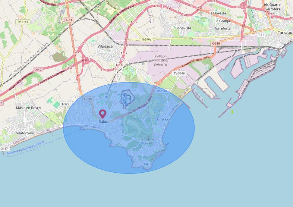 zones d’intervention d’une conciergerie à Salou et alentours