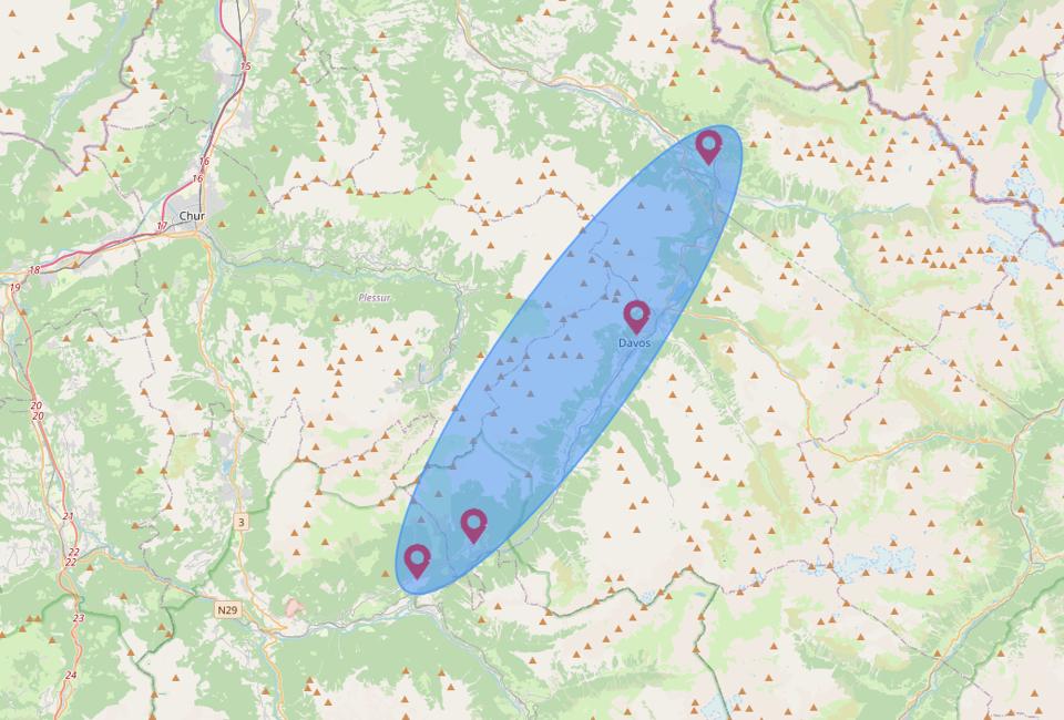 zones d’intervention d’une conciergerie à Davos Platz et alentours