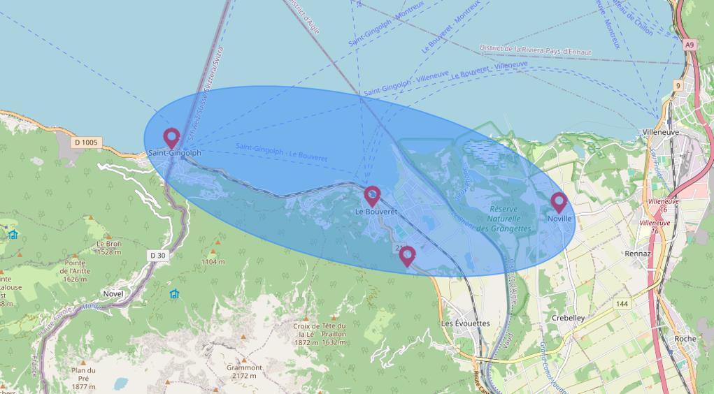 zones d’intervention d’une conciergerie au Bouveret et alentours