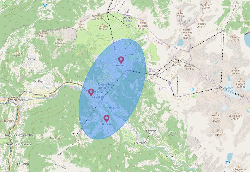 gebiete mit lokalen Services für Ferienhausverwaltung in Verbier und Umgebung