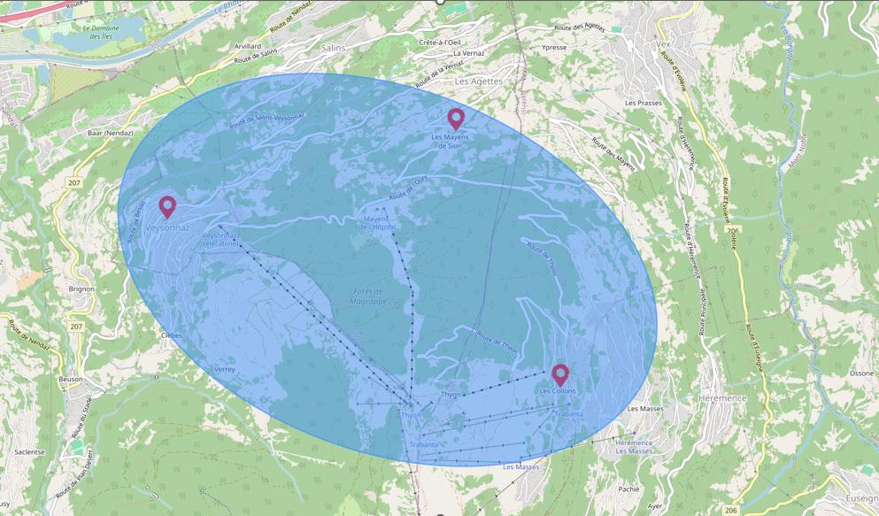 gebiete mit lokalen Services für Ferienhausverwaltung in Veysonnaz und Umgebung