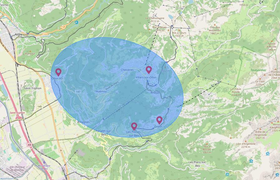 zones d’intervention d’une conciergerie à Villars et alentours