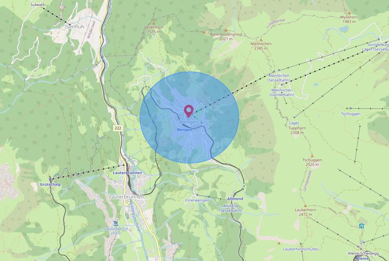 zones d’intervention d’une conciergerie à Wengen et alentours