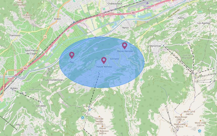 property management service areas in Nendaz and nearby locations