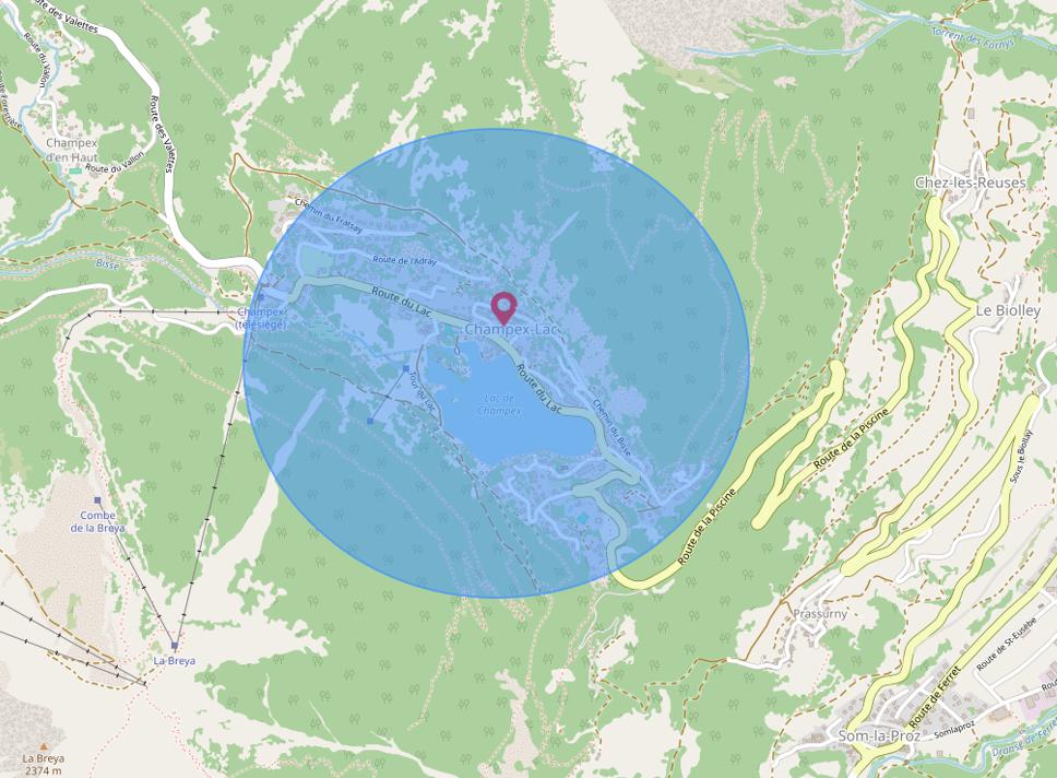 property management service areas in Champex and nearby locations