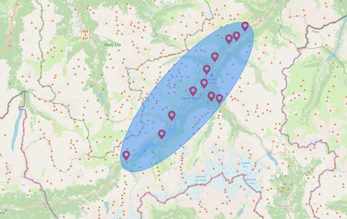 property management service areas in St. Moritz and nearby locations