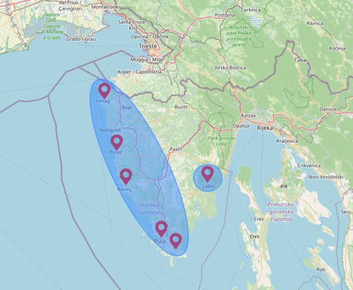 područja upravljanja nekretninama najmom u Puli i okolici