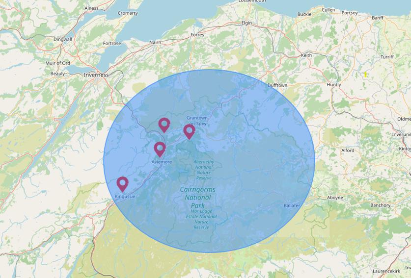 property management service areas in Aviemore and nearby locations