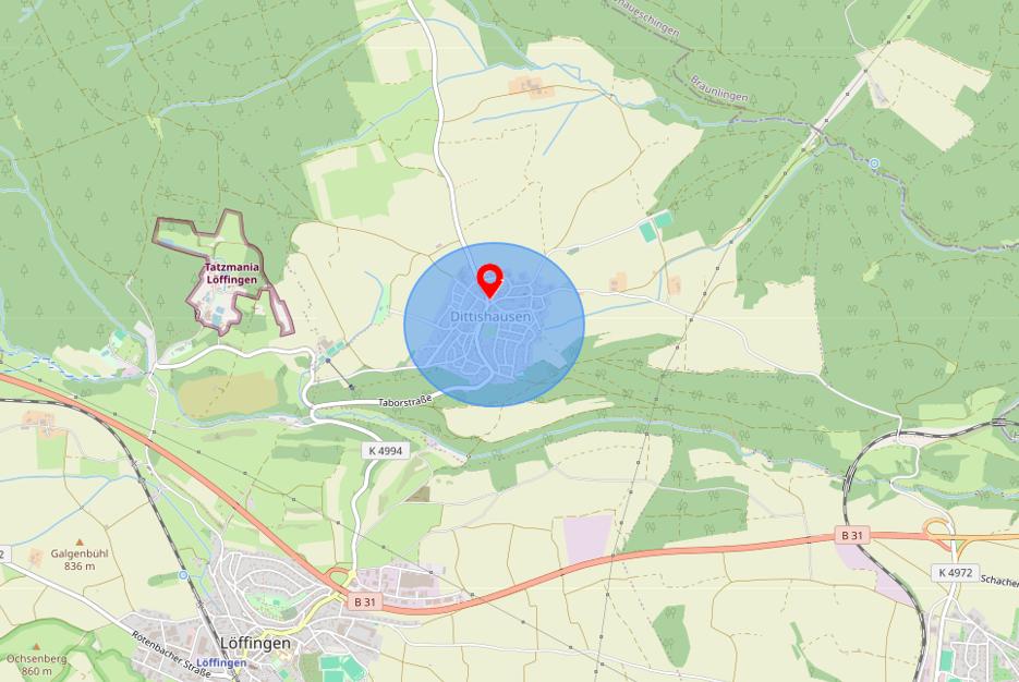 gebiete mit lokalen Services für Ferienhausverwaltung in Dittishausen und Umgebung